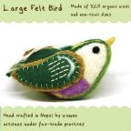 Large Colorful Felt Bird